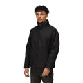 Black - Side - Regatta Hudson Waterproof Windproof Jacket - Mens Jackets