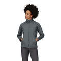 Seal Grey - Side - Regatta Ladies Uproar Softshell Wind Resistant Jacket