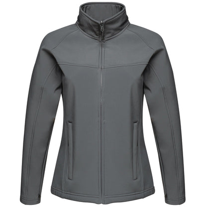 Seal Grey - Front - Regatta Ladies Uproar Softshell Wind Resistant Jacket