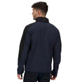 Navy-Black - Side - Regatta Mens Hydroforce 3-layer Membrane Waterproof Breathable Softshell Jackets