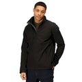 Black - Back - Regatta Reid Mens Softshell Wind Resistant Water Repellent Jacket