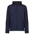 Navy Blue - Front - Regatta Reid Mens Softshell Wind Resistant Water Repellent Jacket