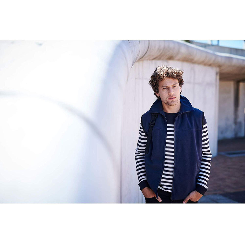 Dark Navy - Back - Regatta Haber II Full-Zip Bodywarmer Fleece Anti-Pill Jacket (250 GSM)