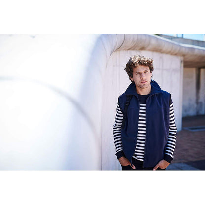 Dark Navy - Back - Regatta Haber II Full-Zip Bodywarmer Fleece Anti-Pill Jacket (250 GSM)