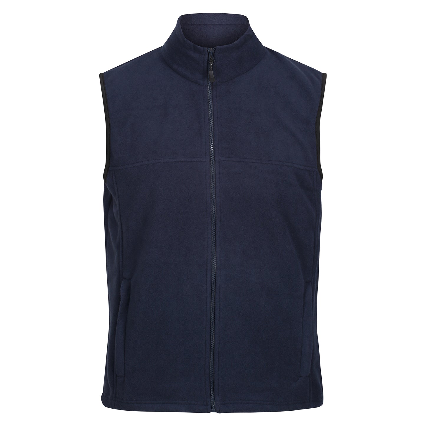 Dark Navy - Front - Regatta Haber II Full-Zip Bodywarmer Fleece Anti-Pill Jacket (250 GSM)
