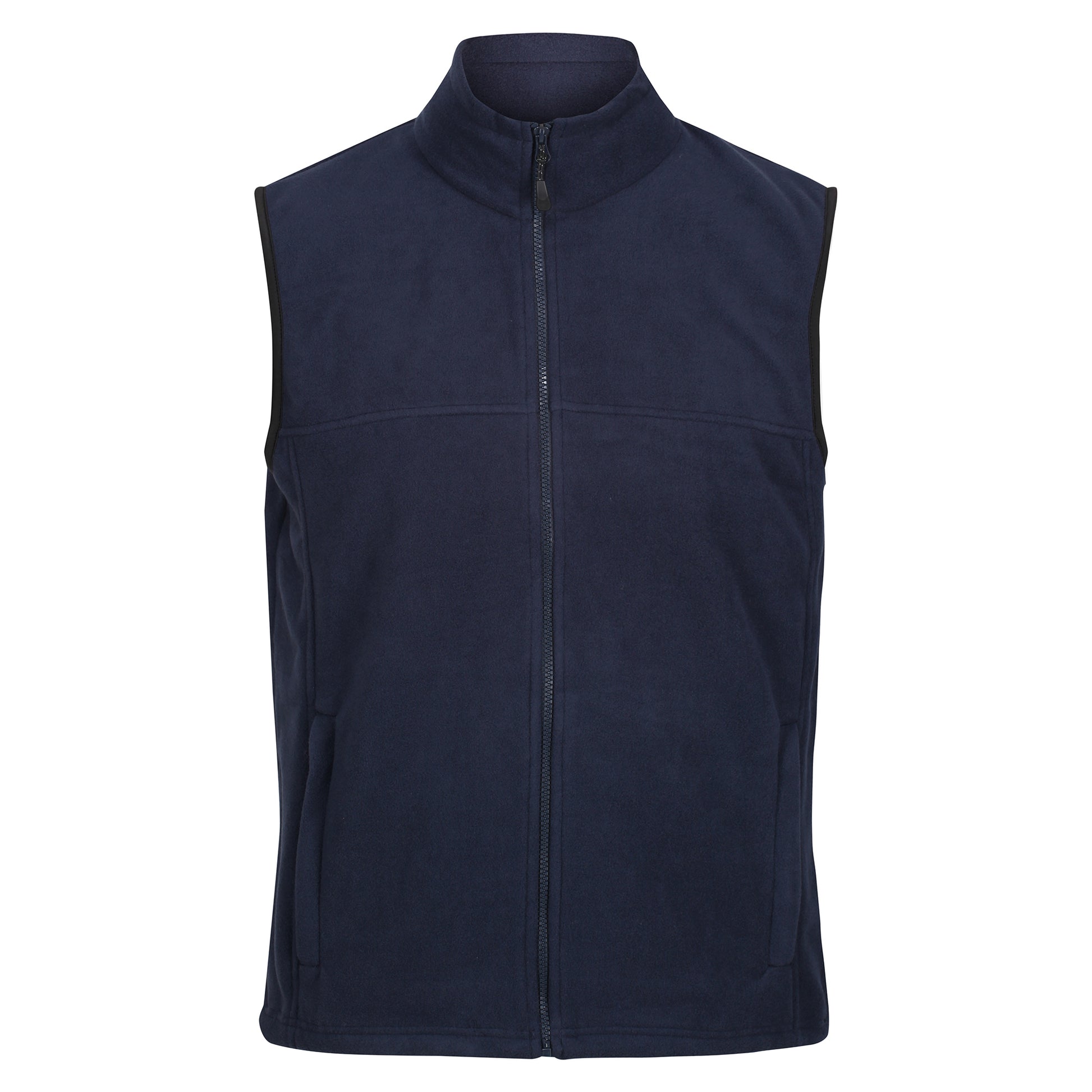 Dark Navy - Front - Regatta Haber II Full-Zip Bodywarmer Fleece Anti-Pill Jacket (250 GSM)