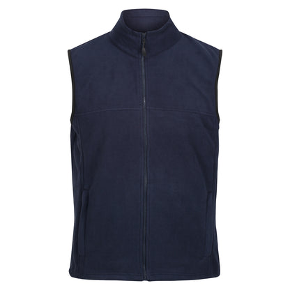 Dark Navy - Front - Regatta Haber II Full-Zip Bodywarmer Fleece Anti-Pill Jacket (250 GSM)