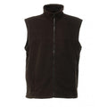 Black - Front - Regatta Haber II Full-Zip Bodywarmer Fleece Anti-Pill Jacket (250 GSM)