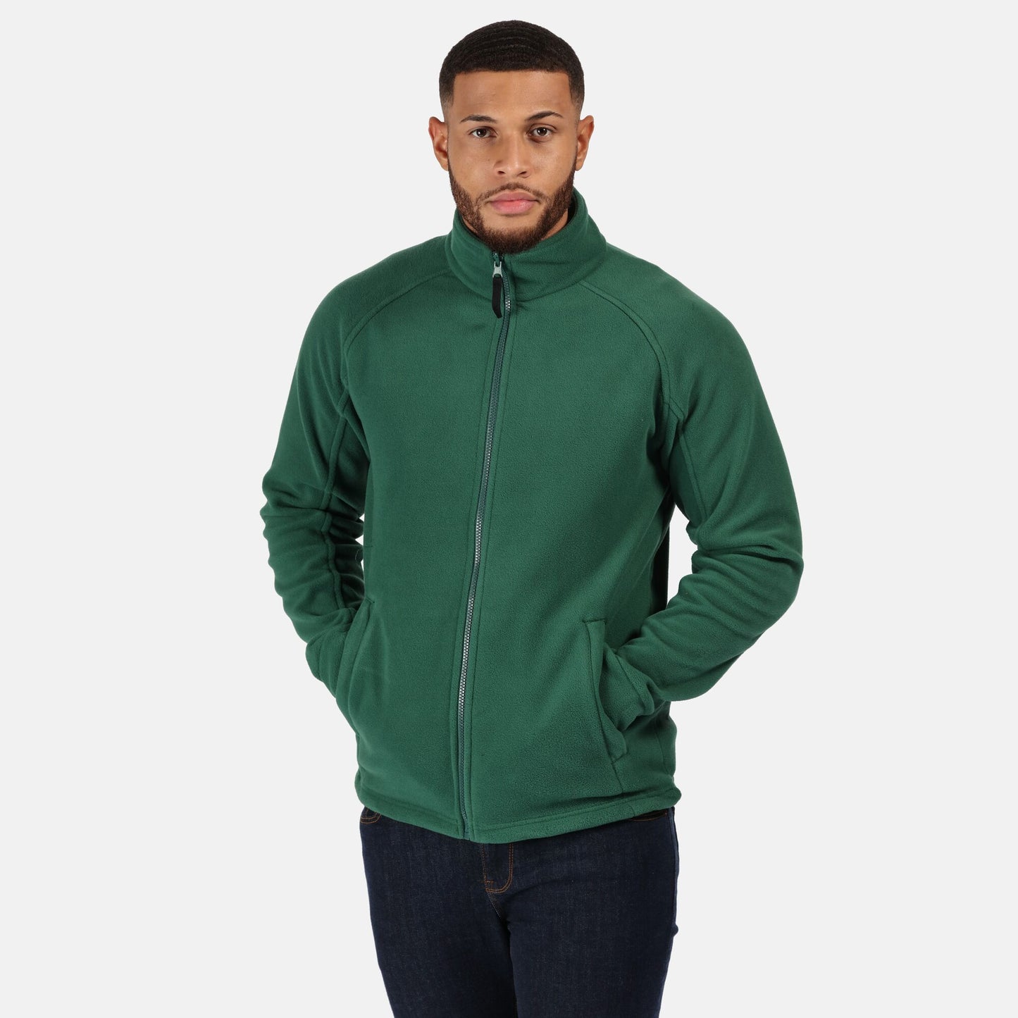 Bottle Green - Side - Regatta Mens Thor III Fleece Jacket