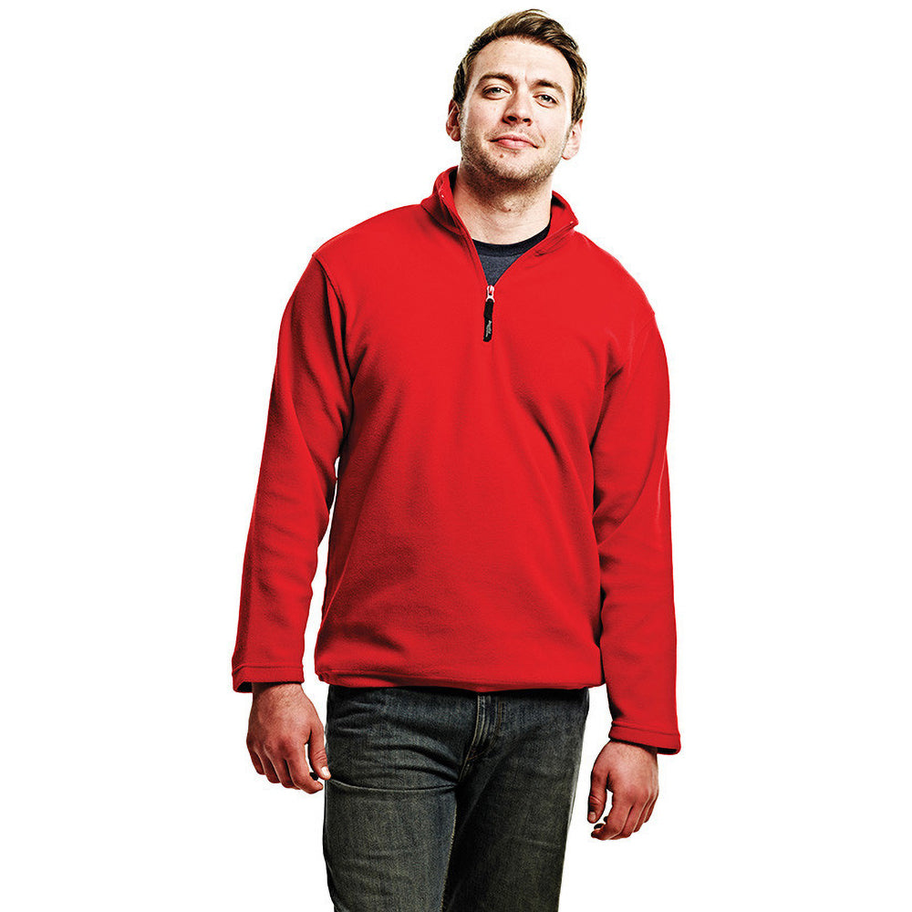 Classic Red - Back - Regatta Mens Micro Zip Neck Fleece Top (170 GSM)