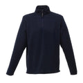 Dark Navy - Front - Regatta Mens Micro Zip Neck Fleece Top (170 GSM)