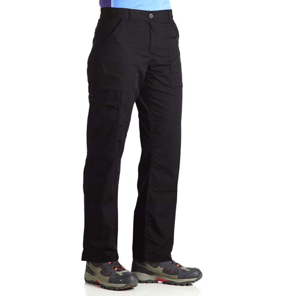 Black - Back - Regatta Ladies New Action Trouser (Regular) - Pants