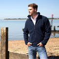 Navy Blue - Back - Result Mens High Grade Microfleece Horizon Showerproof Breathable Jacket