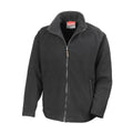 Black - Front - Result Mens High Grade Microfleece Horizon Showerproof Breathable Jacket