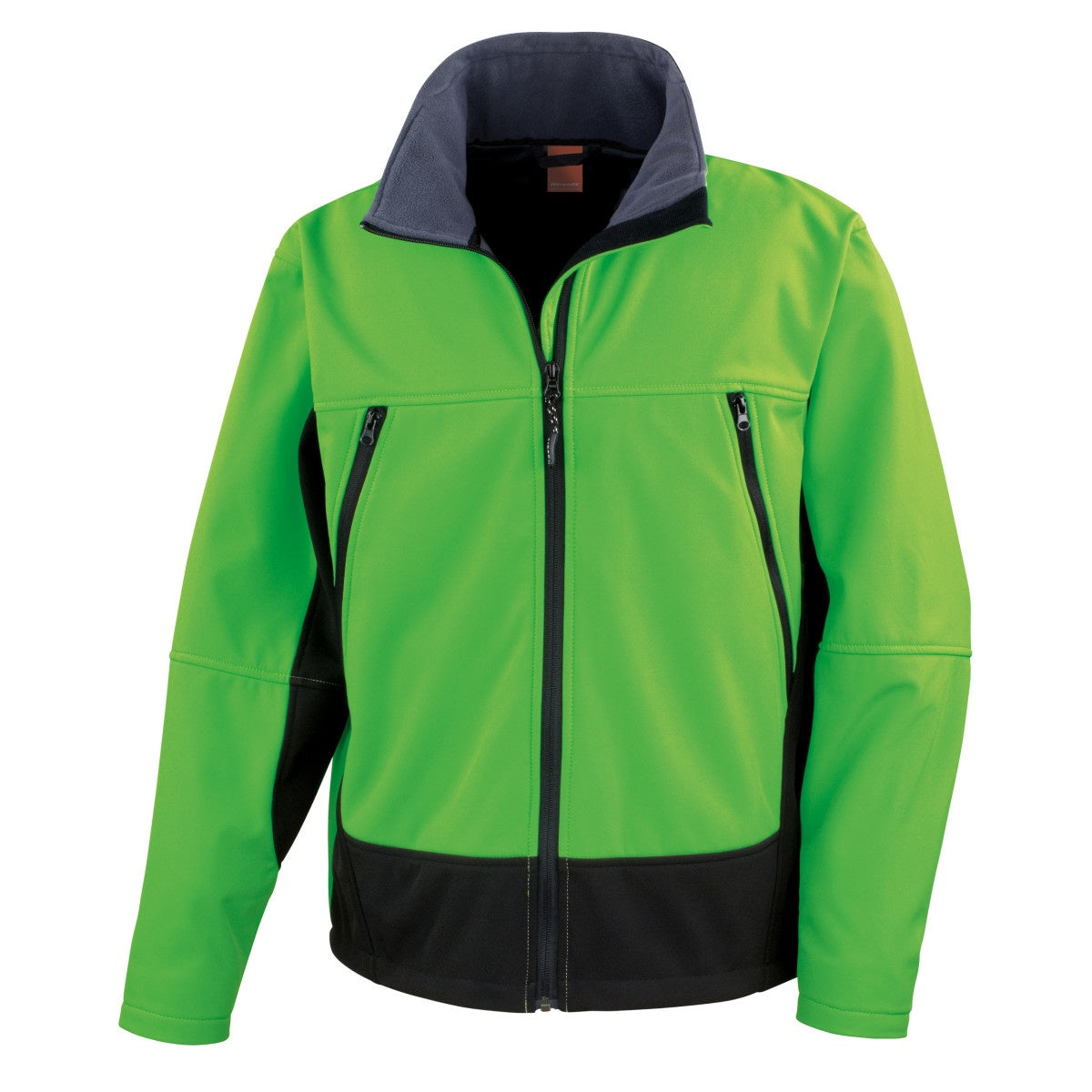 Vivid Green-Black - Front - Result Mens Softshell Activity Waterproof Windproof Jacket