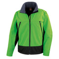 Vivid Green-Black - Front - Result Mens Softshell Activity Waterproof Windproof Jacket