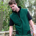 Bottle Green-Black - Back - Result Mens Softshell Bodywarmer Breathable Weatherproof Jacket