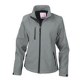 Silver Grey - Front - Result Ladies-Womens La Femme® 2 Layer Base Softshell Breathable Wind Resistant Jacket