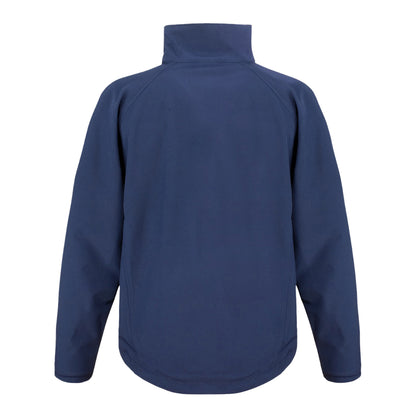 Navy Blue - Back - Result Mens 2 Layer Base Softshell Breathable Wind Resistant Jacket