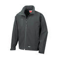 Black - Front - Result Mens 2 Layer Base Softshell Breathable Wind Resistant Jacket