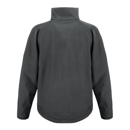 Black - Back - Result Mens 2 Layer Base Softshell Breathable Wind Resistant Jacket
