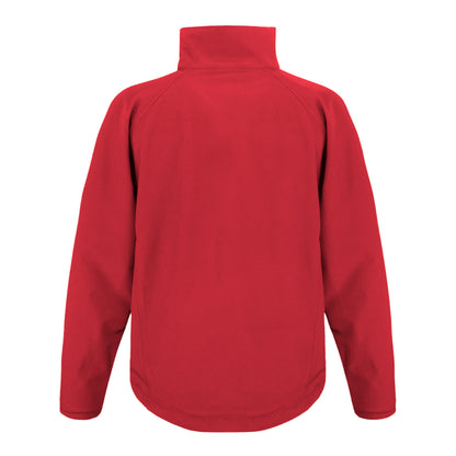 Red - Back - Result Mens 2 Layer Base Softshell Breathable Wind Resistant Jacket