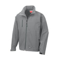 Silver Grey - Front - Result Mens 2 Layer Base Softshell Breathable Wind Resistant Jacket