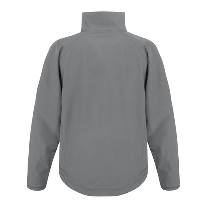 Silver Grey - Back - Result Mens 2 Layer Base Softshell Breathable Wind Resistant Jacket