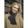 Charcoal - Back - Result Adults Unisex Active Fleece Winter Tassel Scarf