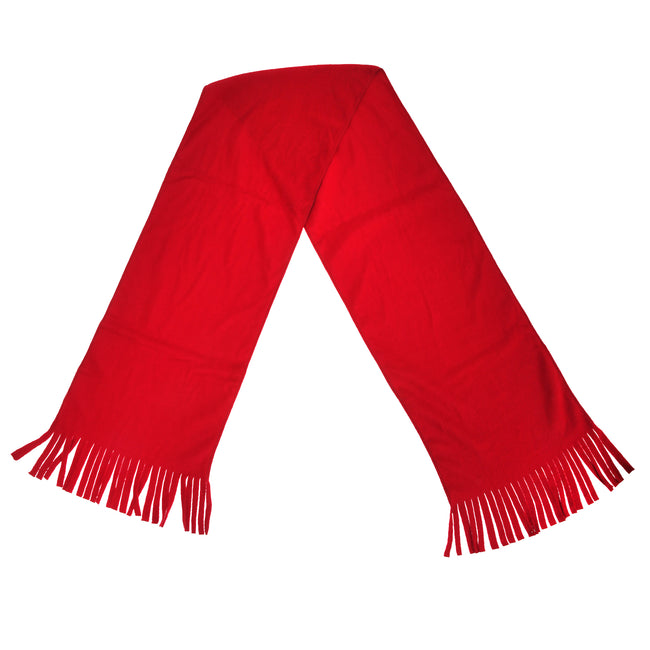 Red - Front - Result Adults Unisex Active Fleece Winter Tassel Scarf
