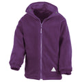 Purple - Front - Result Childrens-Kids Reversible Storm Stuff Anti Pilling Fleece Waterproof Jacket