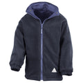 Royal-Navy - Front - Result Childrens-Kids Reversible Storm Stuff Anti Pilling Fleece Waterproof Jacket