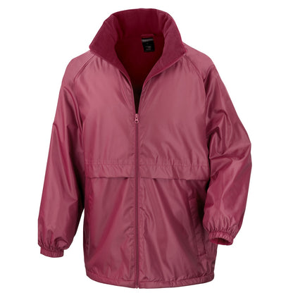 Burgundy - Front - Result Mens Core Adult DWL Jacket (With Fold Away Hood)