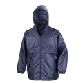 Navy Blue - Front - Result Mens Core Adult Windcheater Water Repellent Windproof Jacket