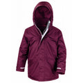 Burgundy - Front - Result Childrens-Kids Core Winter Parka Waterproof Windproof Jacket