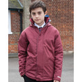 Burgundy - Back - Result Childrens-Kids Core Winter Parka Waterproof Windproof Jacket