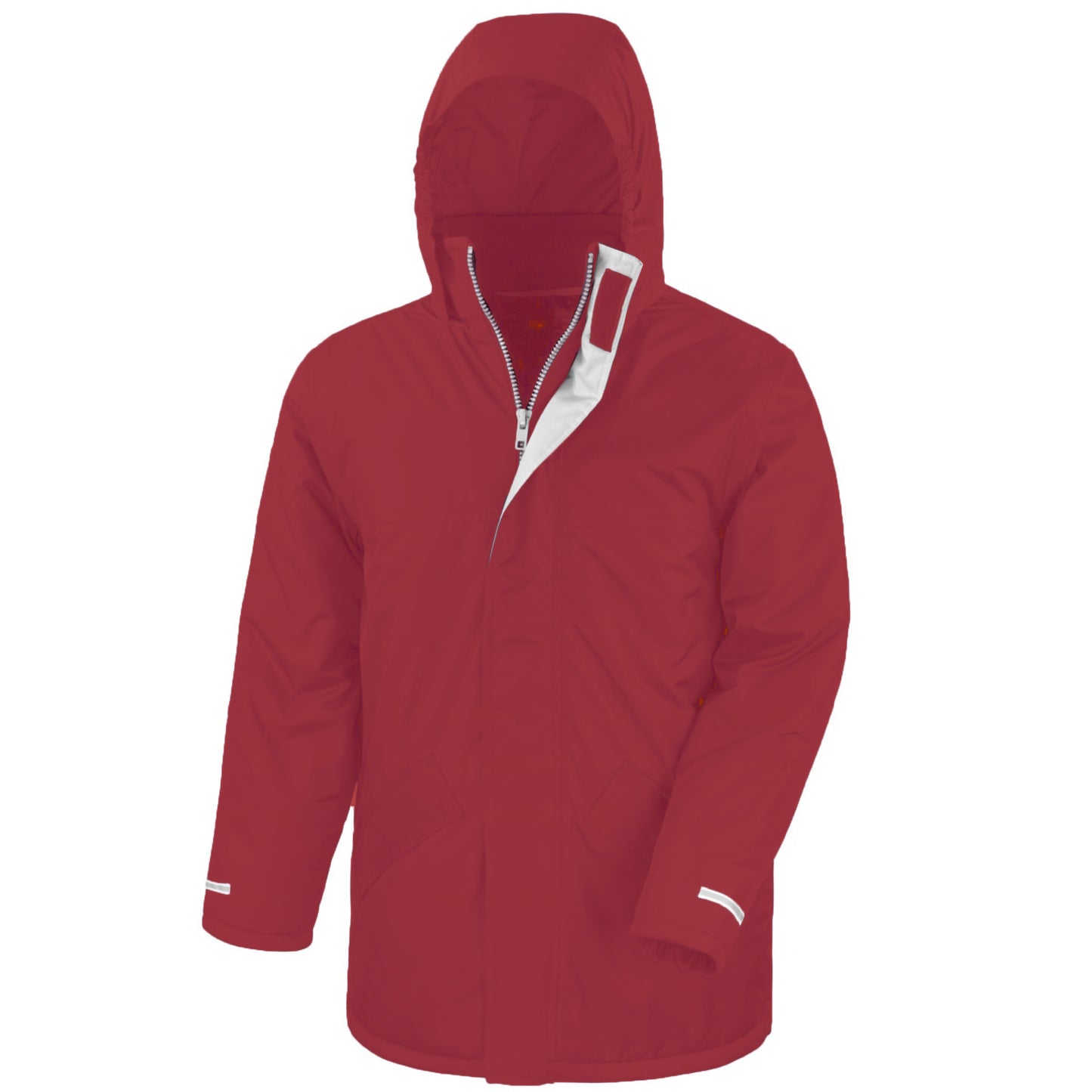 Burgundy - Back - Result Mens Core Winter Parka Waterproof Windproof Jacket
