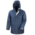 Navy Blue - Side - Result Mens Core Winter Parka Waterproof Windproof Jacket
