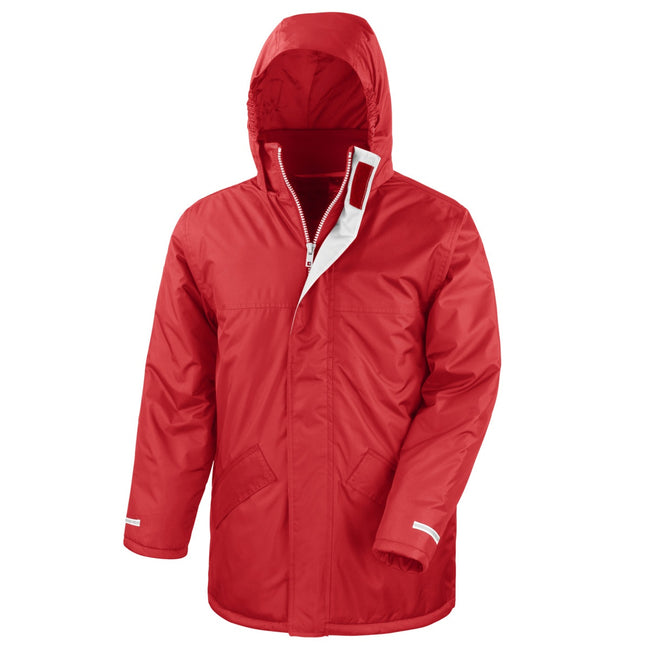 Red - Back - Result Mens Core Winter Parka Waterproof Windproof Jacket
