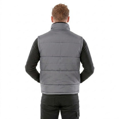 Grey - Back - Result Mens Core Bodywarmer Water Repellent Windproof Jacket