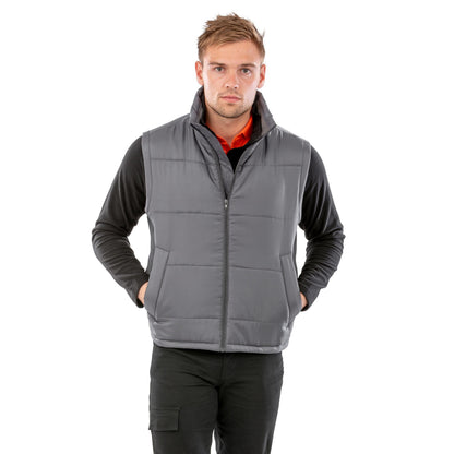 Grey - Front - Result Mens Core Bodywarmer Water Repellent Windproof Jacket