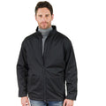 Black - Lifestyle - Result Core Mens Soft Shell 3 Layer Waterproof Jacket