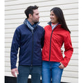 Navy Blue - Side - Result Core Mens Soft Shell 3 Layer Waterproof Jacket