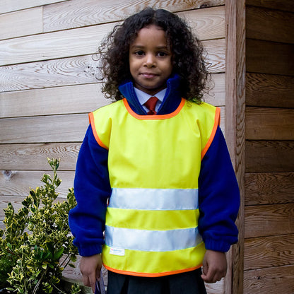 Hi-Vis Yellow - Lifestyle - Result Junior Kids Hi-Vis Tabard Jacket - Safetywear