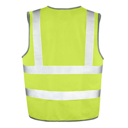 Hi-Vis Yellow - Back - Result Hi-Vis Vest Jacket - Mens Workwear