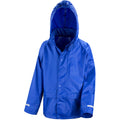 Royal - Side - Result Core Childrens-Kids Unisex Junior Rain Suit Jacket And Trousers Set