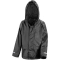 Black - Side - Result Core Childrens-Kids Unisex Junior Rain Suit Jacket And Trousers Set