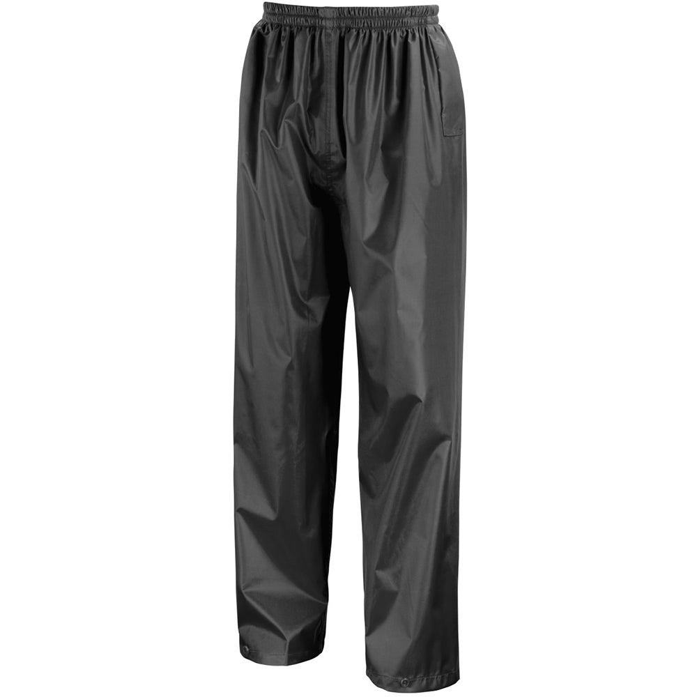 Black - Lifestyle - Result Core Childrens-Kids Unisex Junior Rain Suit Jacket And Trousers Set