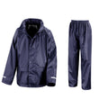 Navy Blue - Front - Result Core Childrens-Kids Unisex Junior Rain Suit Jacket And Trousers Set