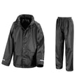 Black - Front - Result Core Childrens-Kids Unisex Junior Rain Suit Jacket And Trousers Set